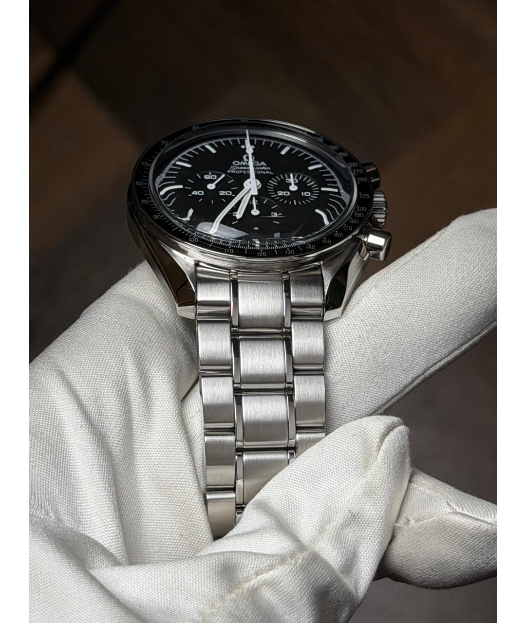 OMEGA Черные часы, фото 7