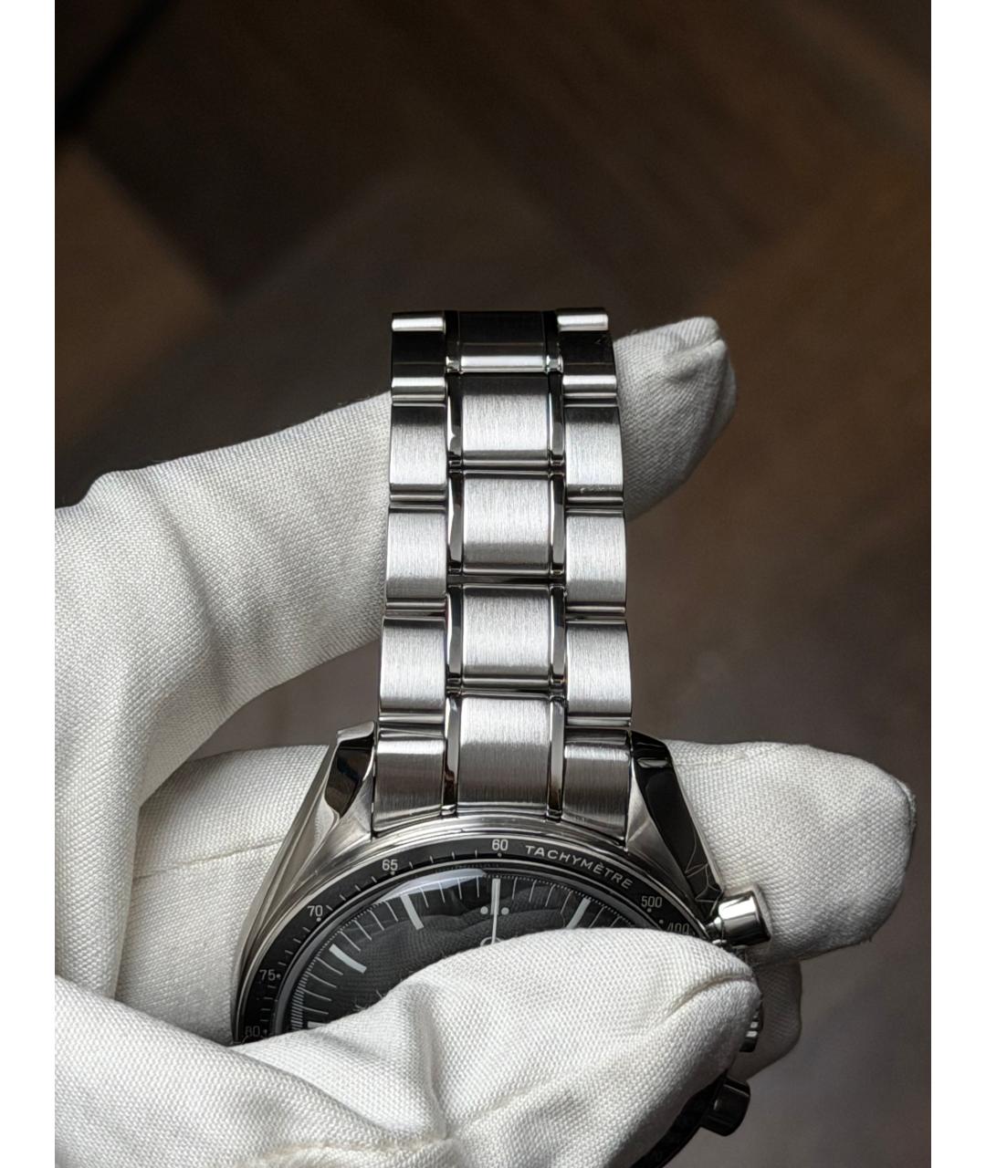 OMEGA Черные часы, фото 8