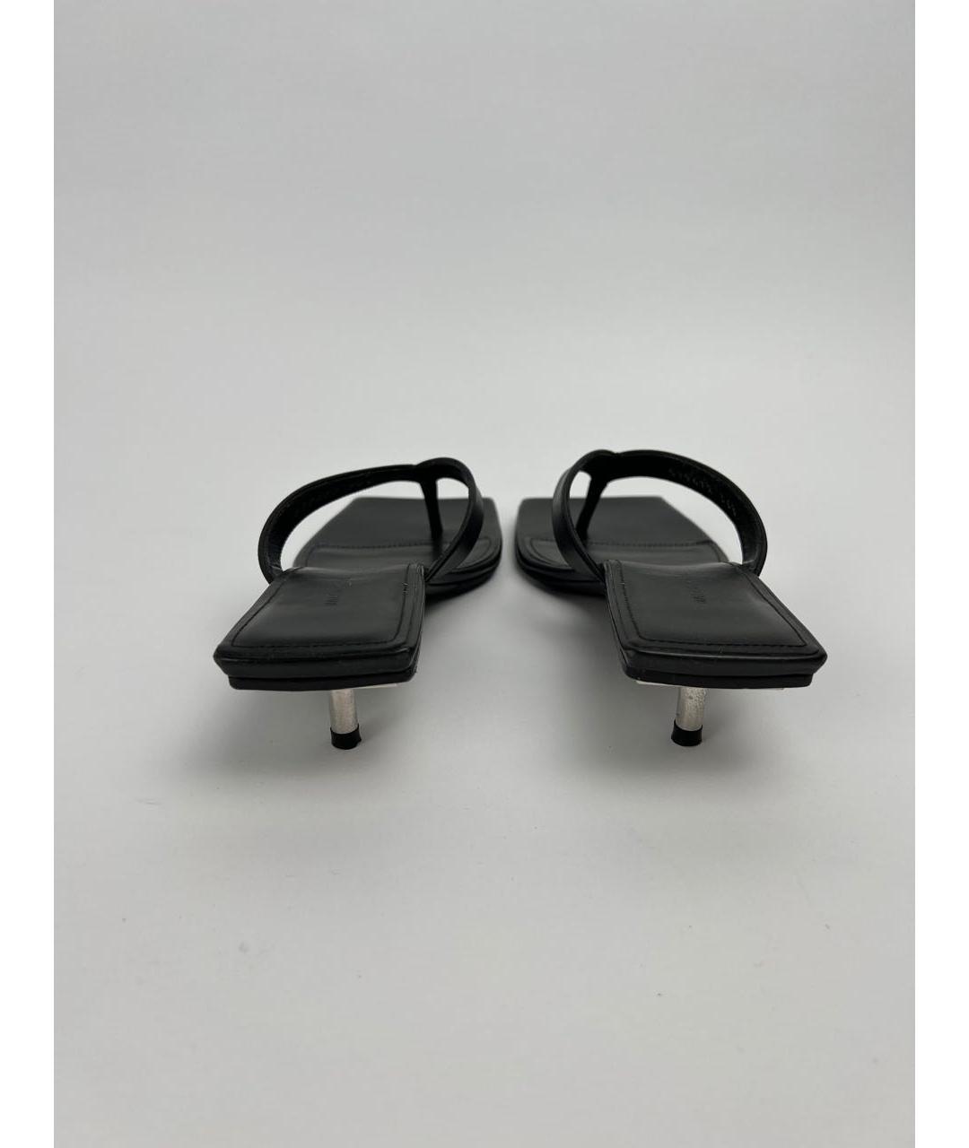 BALENCIAGA Черные кожаные мюли, фото 3