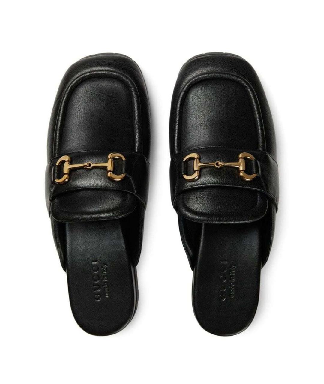 GUCCI Черные кожаные сабо, фото 4