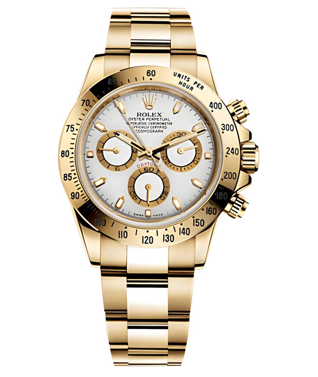ROLEX Белые часы из желтого золота, фото 6