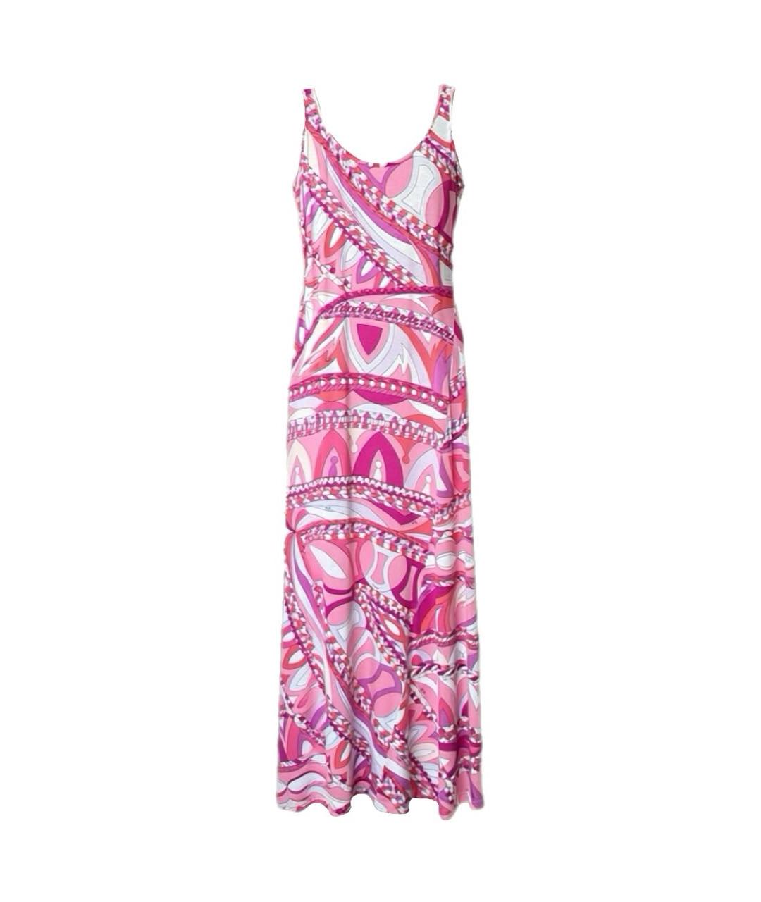 EMILIO PUCCI Розовое вискозное повседневное платье, фото 9