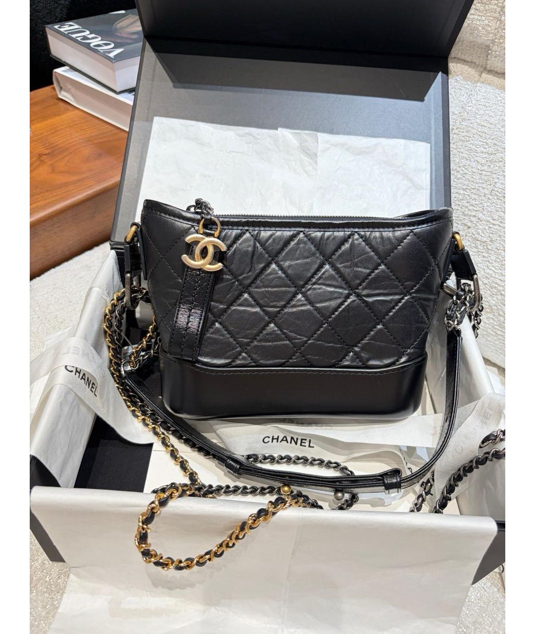 CHANEL Черная замшевая сумка через плечо, фото 3