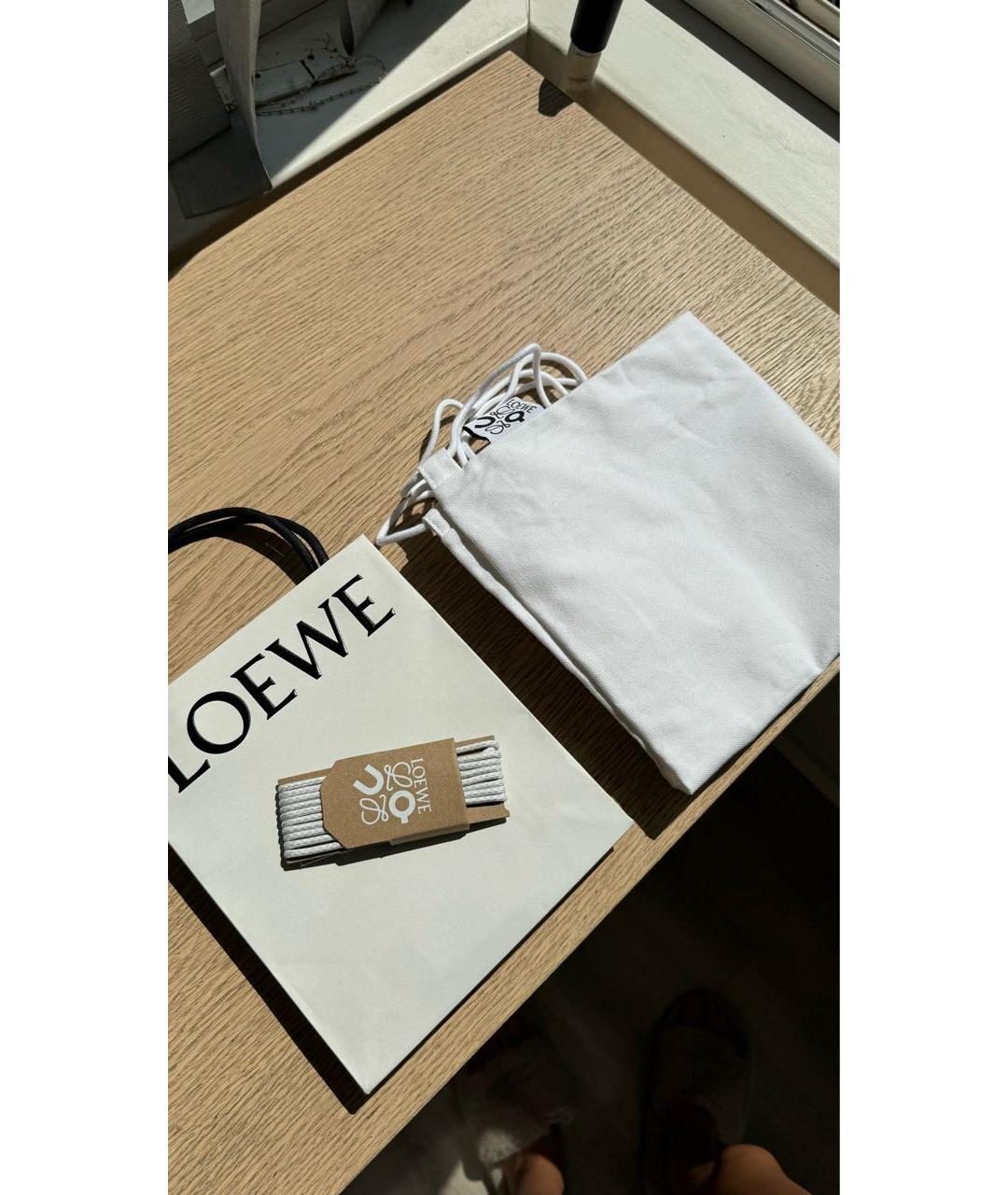 LOEWE Белые синтетические кроссовки, фото 8