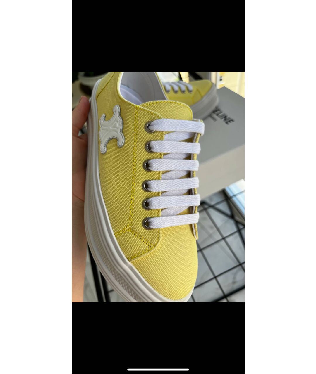 CELINE PRE-OWNED Желтые текстильные кроссовки, фото 2