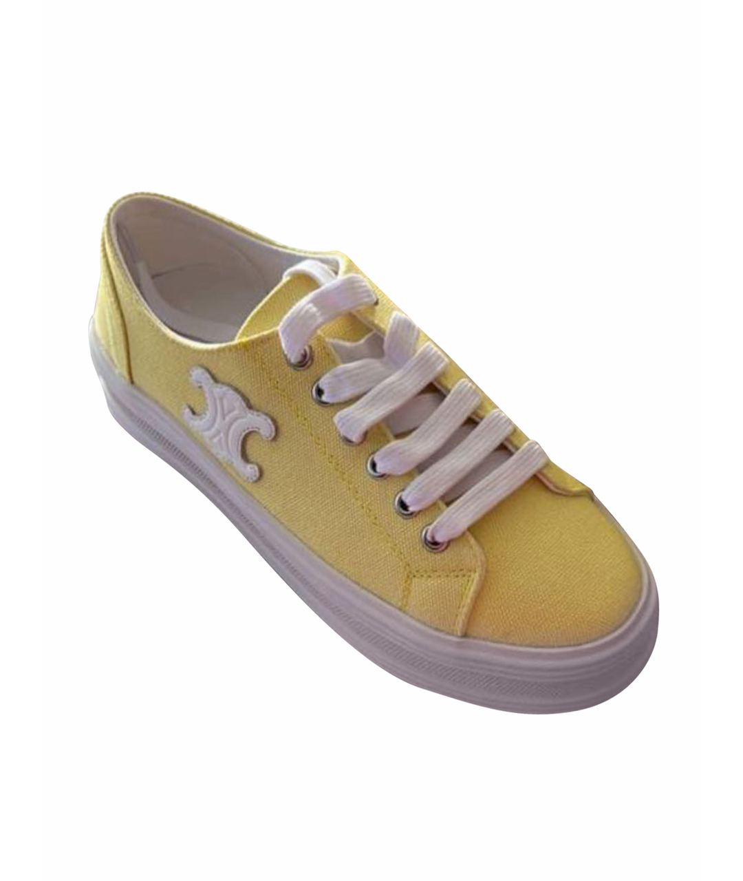 CELINE PRE-OWNED Желтые текстильные кроссовки, фото 1