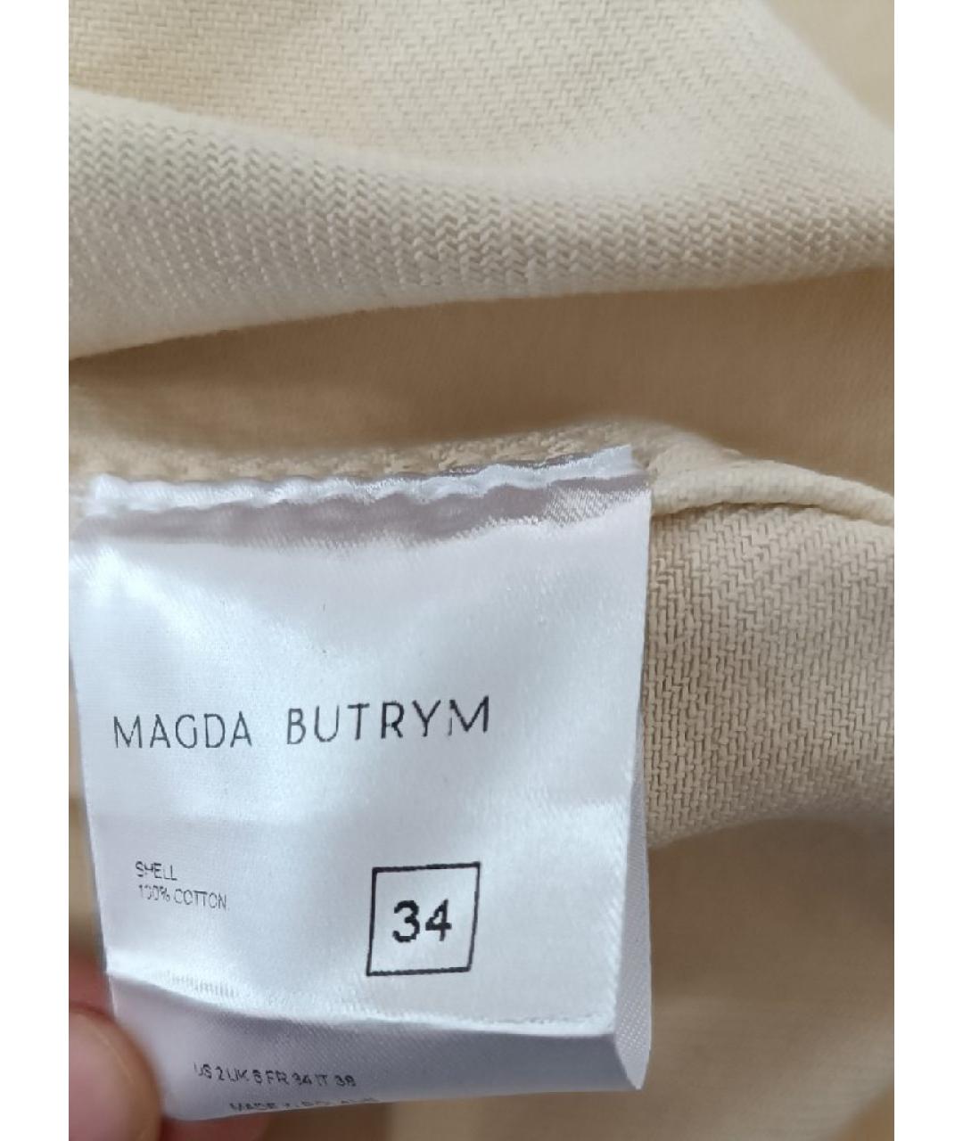 MAGDA BUTRYM Бежевая хлопковая рубашка, фото 4