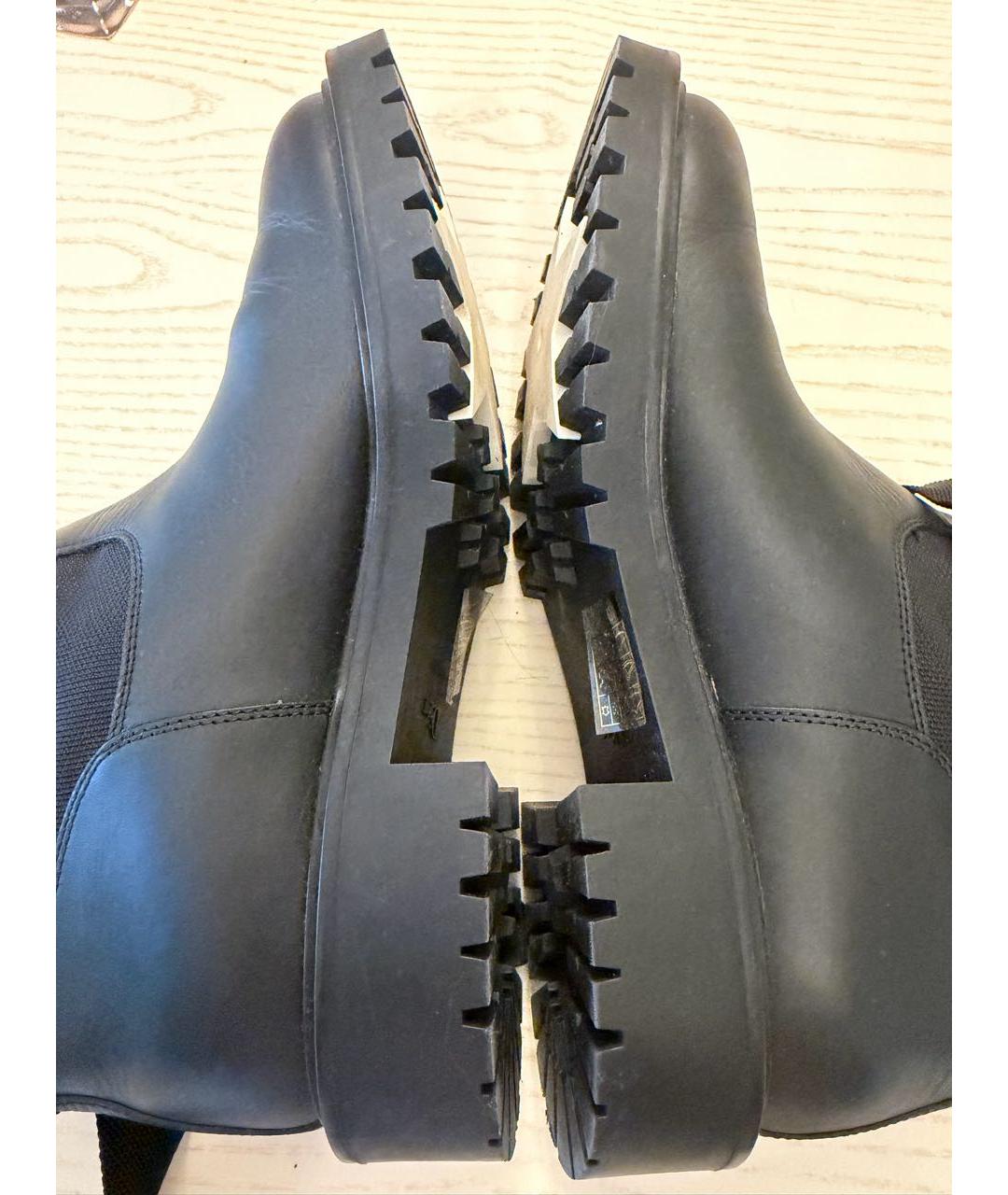 CHRISTIAN DIOR Черные кожаные сапоги, фото 7