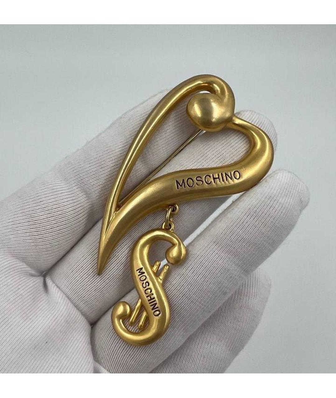 MOSCHINO Золотая позолоченная булавка / брошь, фото 2