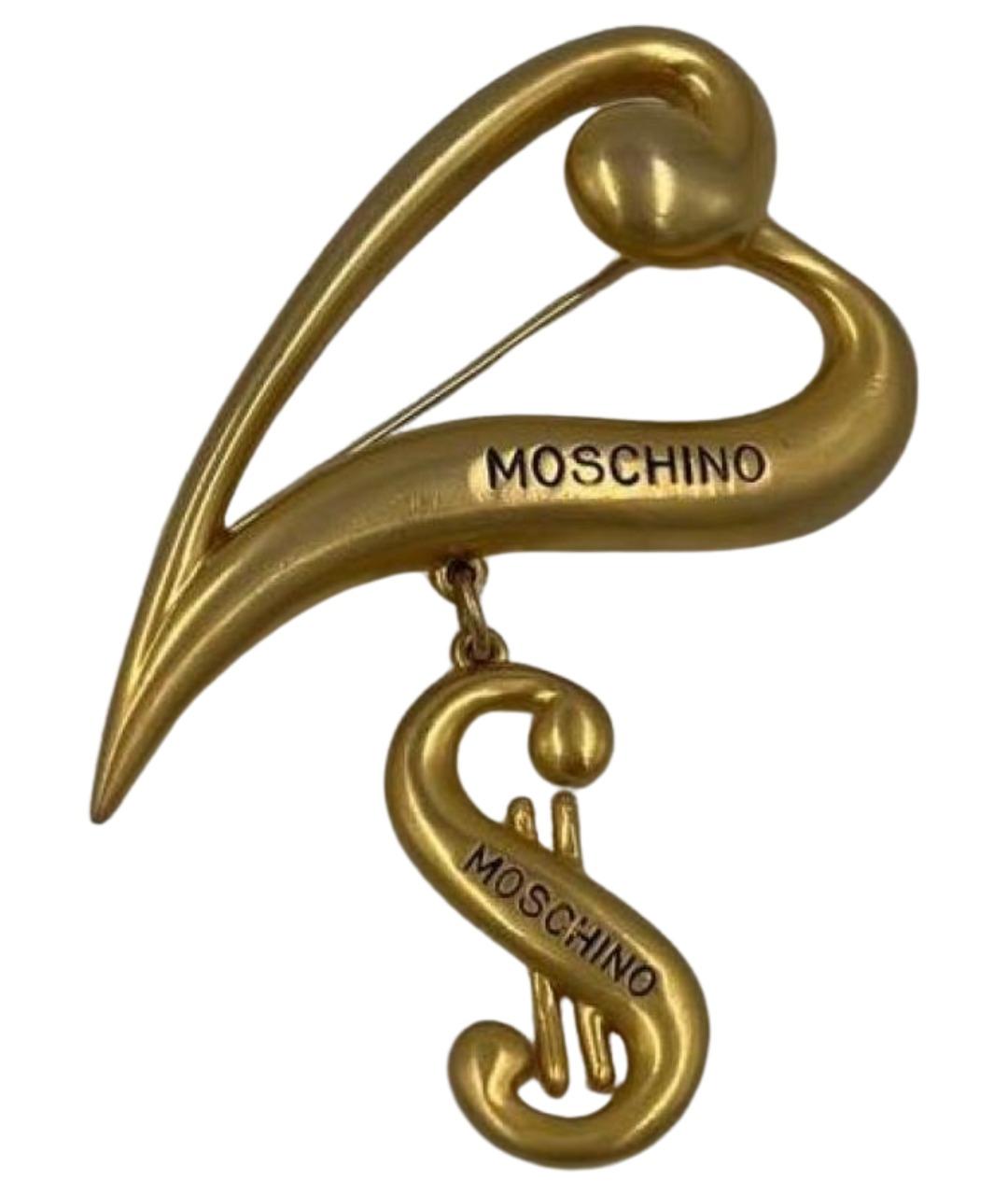 MOSCHINO Золотая позолоченная булавка / брошь, фото 1