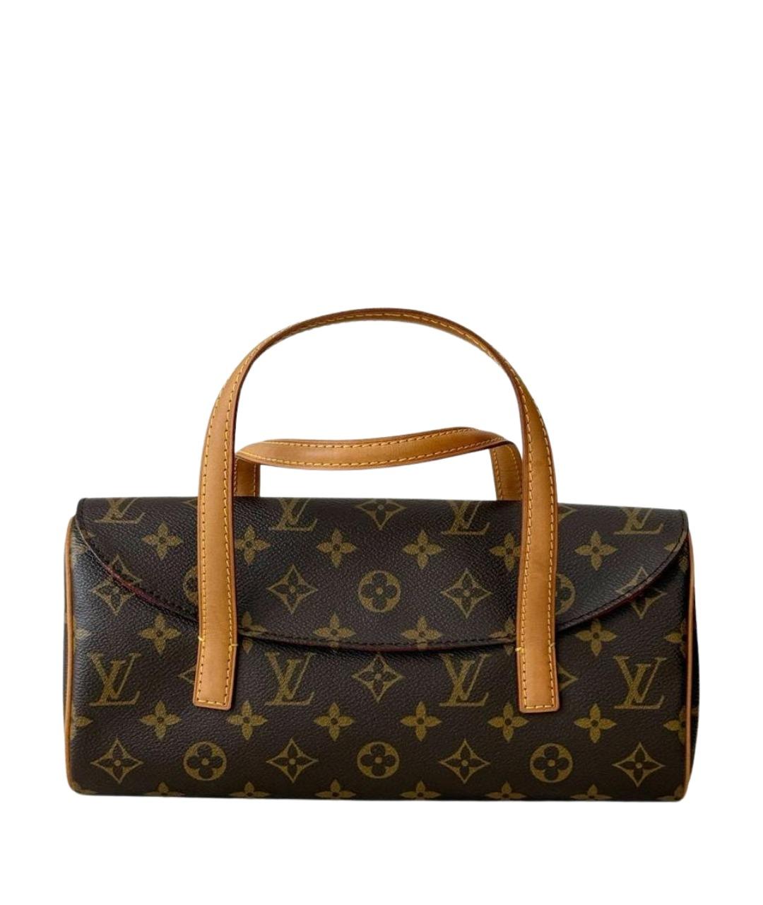 LOUIS VUITTON Коричневая кожаная сумка с короткими ручками, фото 1