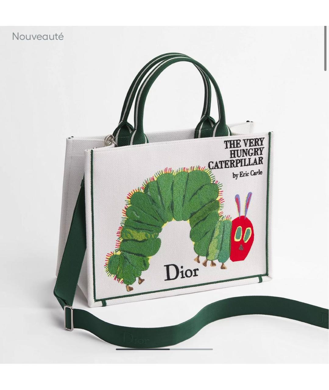 CHRISTIAN DIOR Белая сумка тоут, фото 3