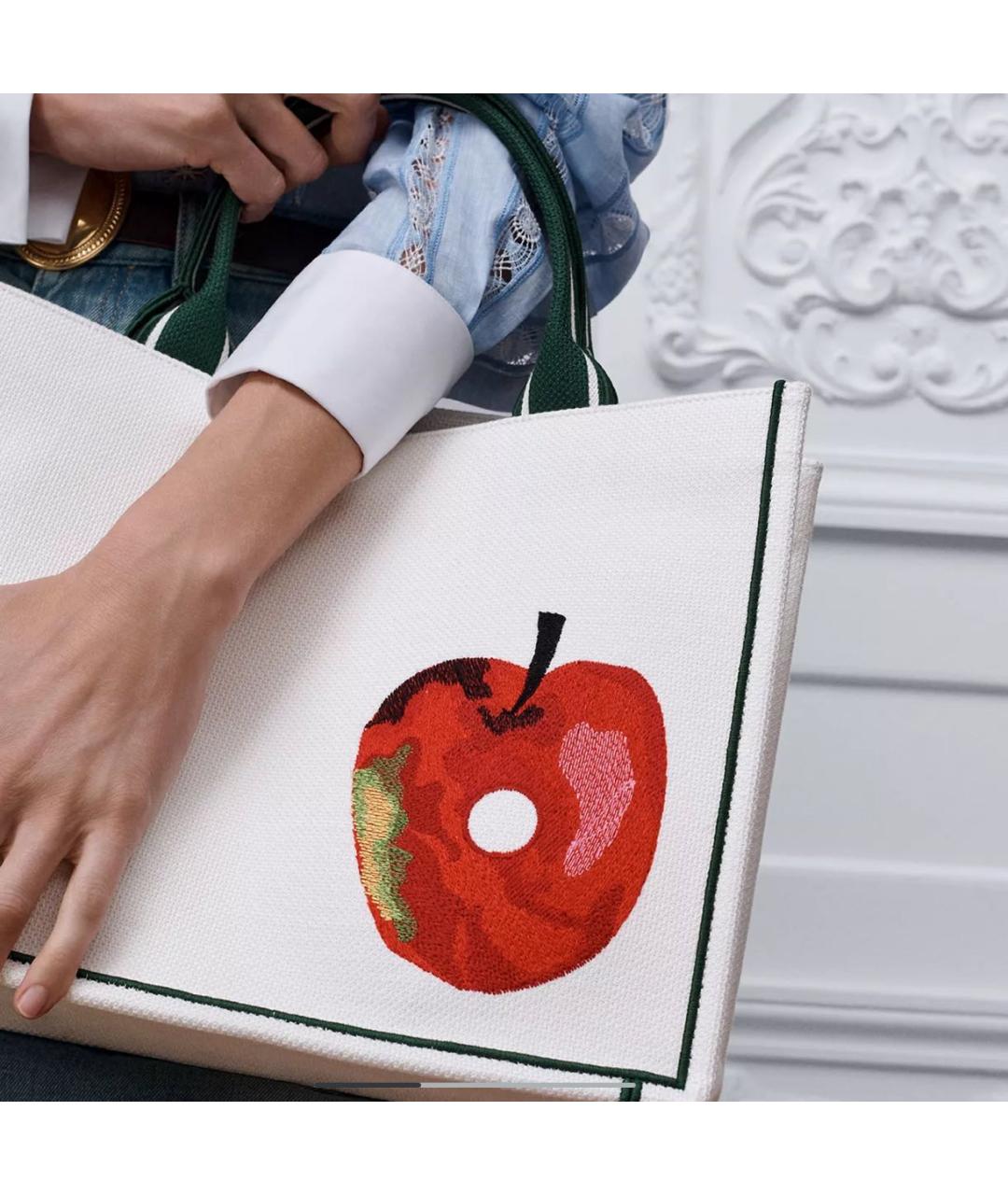 CHRISTIAN DIOR Белая сумка тоут, фото 4