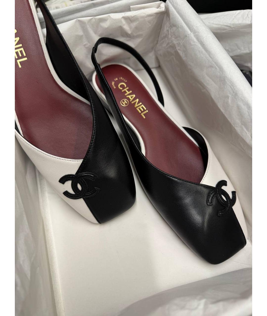 CHANEL Черные кожаные туфли, фото 3
