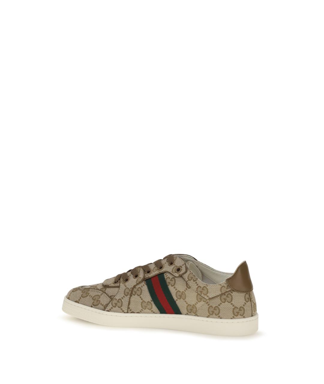 GUCCI Бежевые текстильные кеды, фото 3