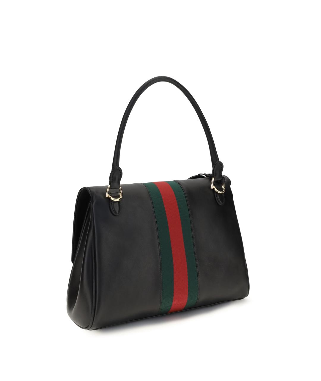 GUCCI Черная кожаная сумка через плечо, фото 3