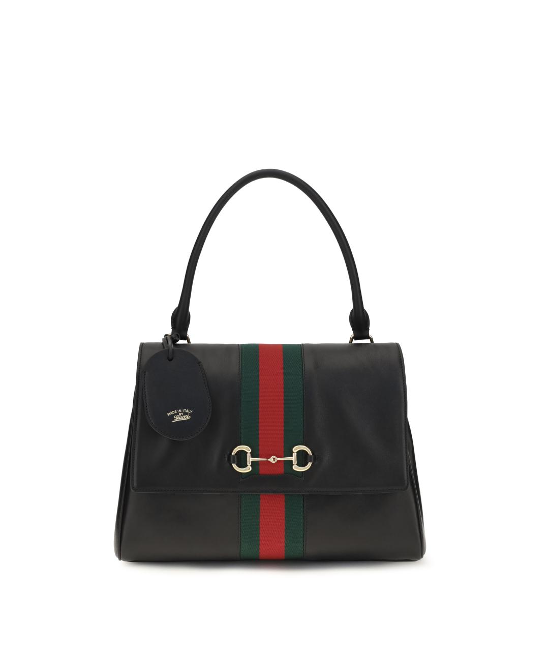 GUCCI Черная кожаная сумка через плечо, фото 1