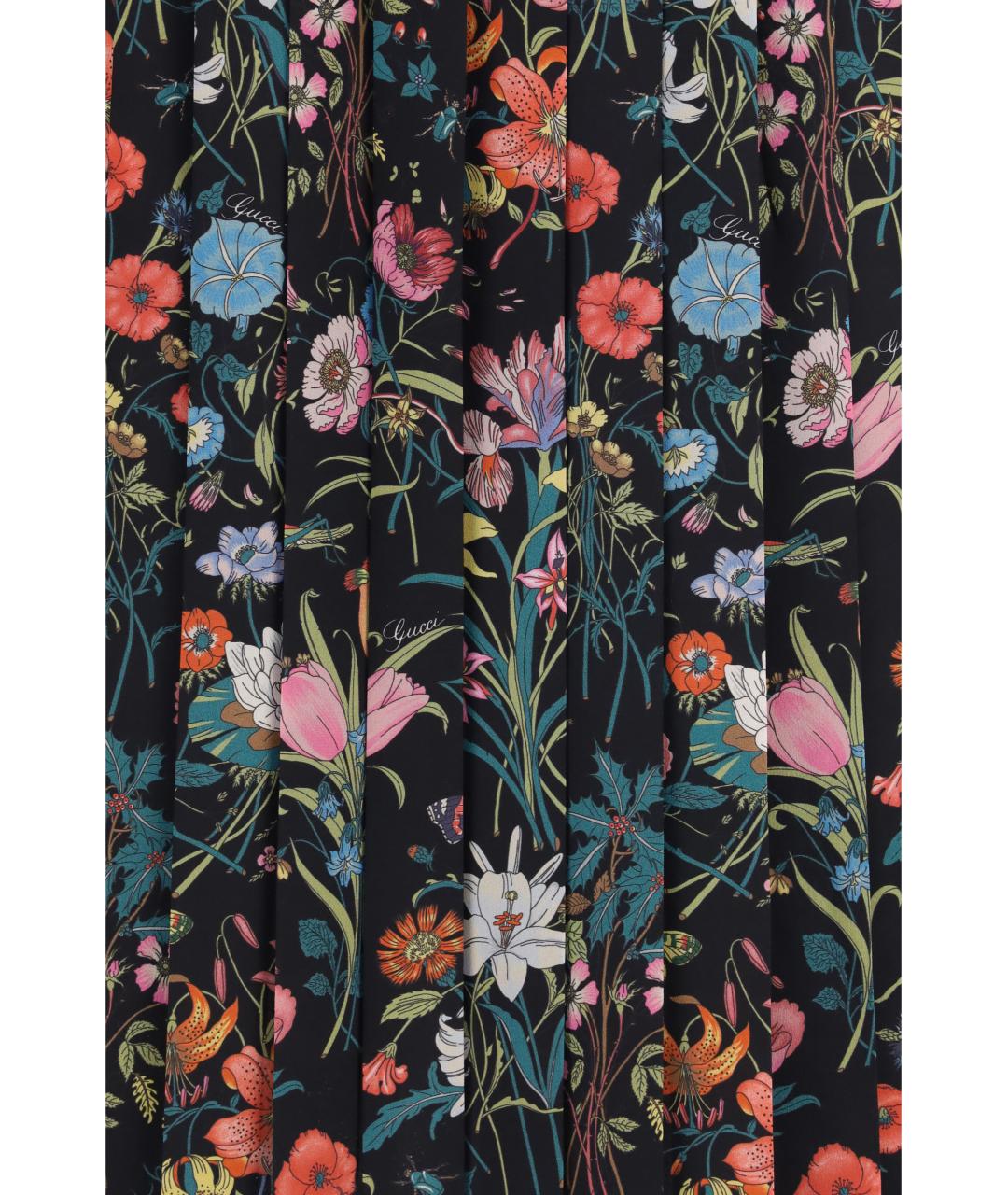 GUCCI Мульти шелковая юбка мини, фото 3