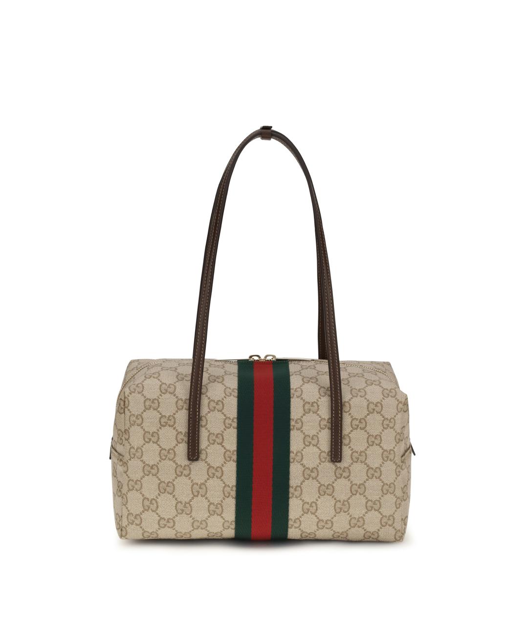 GUCCI Бежевая хлопковая сумка через плечо, фото 1