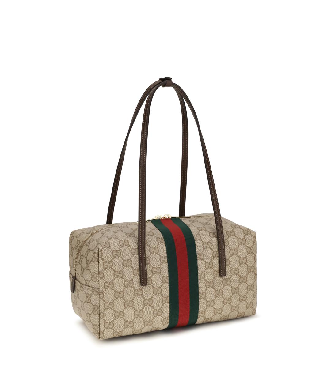 GUCCI Бежевая хлопковая сумка через плечо, фото 2