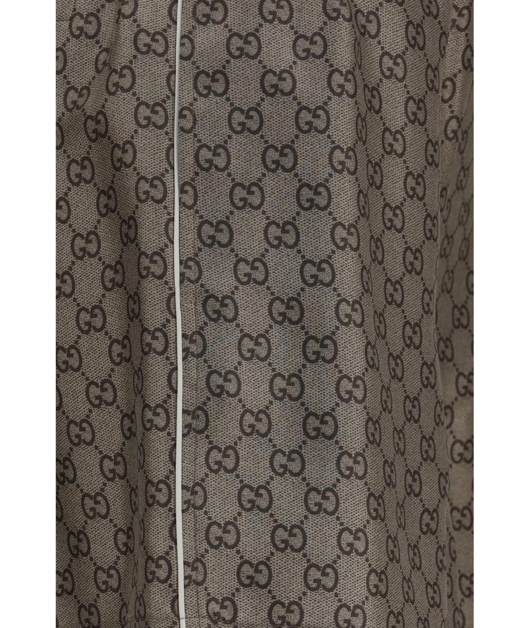 GUCCI Серые шелковые шорты, фото 3