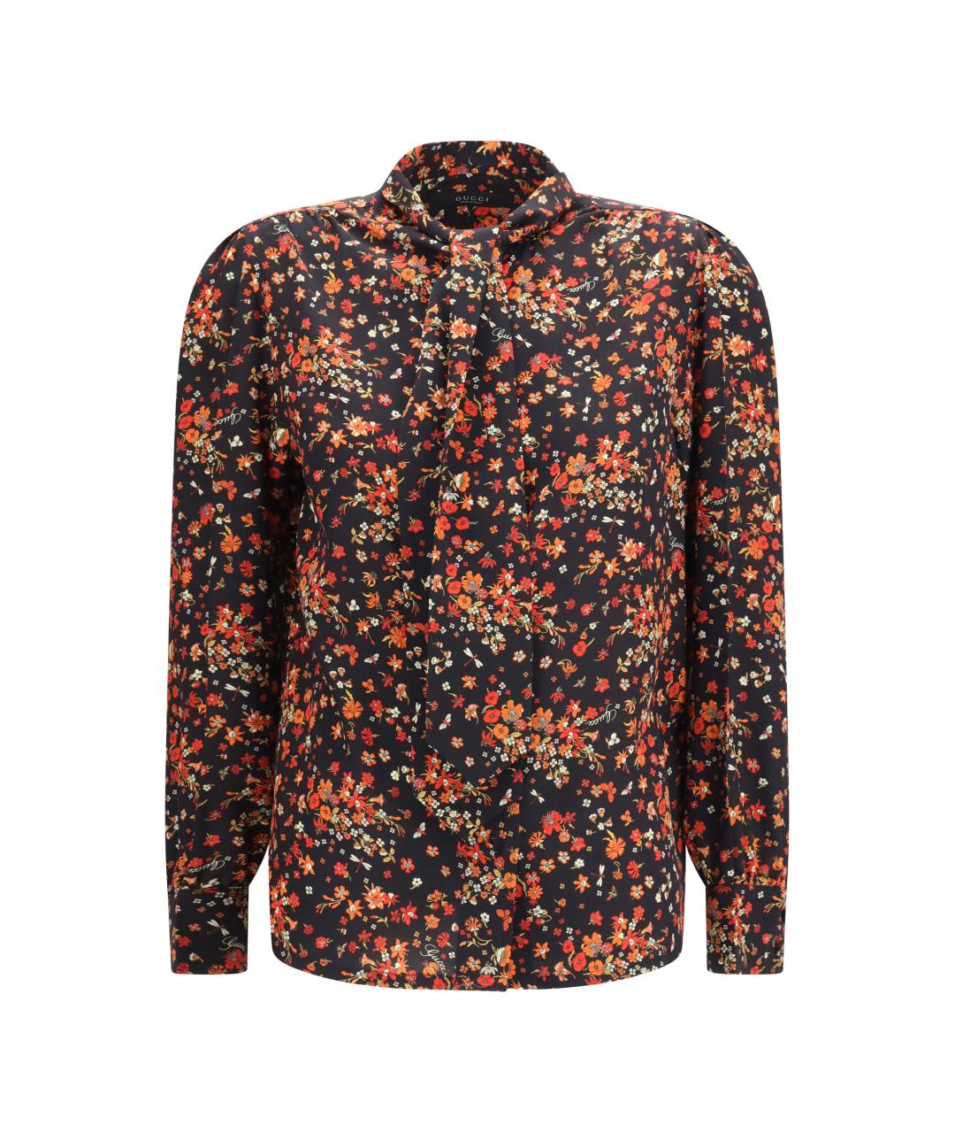 GUCCI Мульти шелковая блузы, фото 1