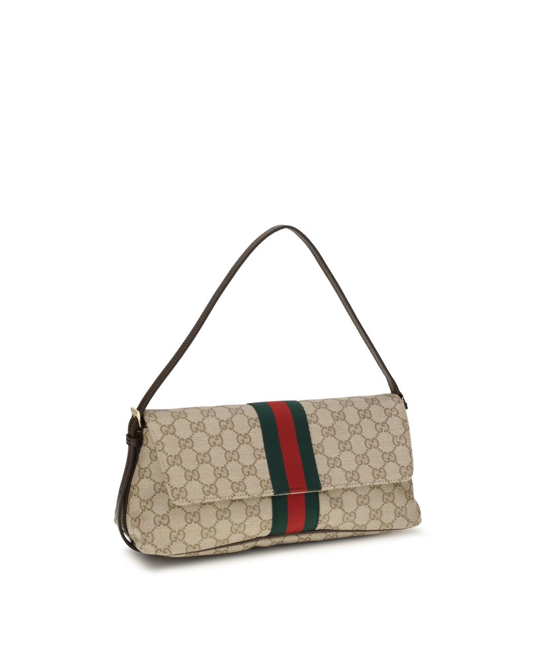 GUCCI Бежевая тканевая сумка через плечо, фото 2
