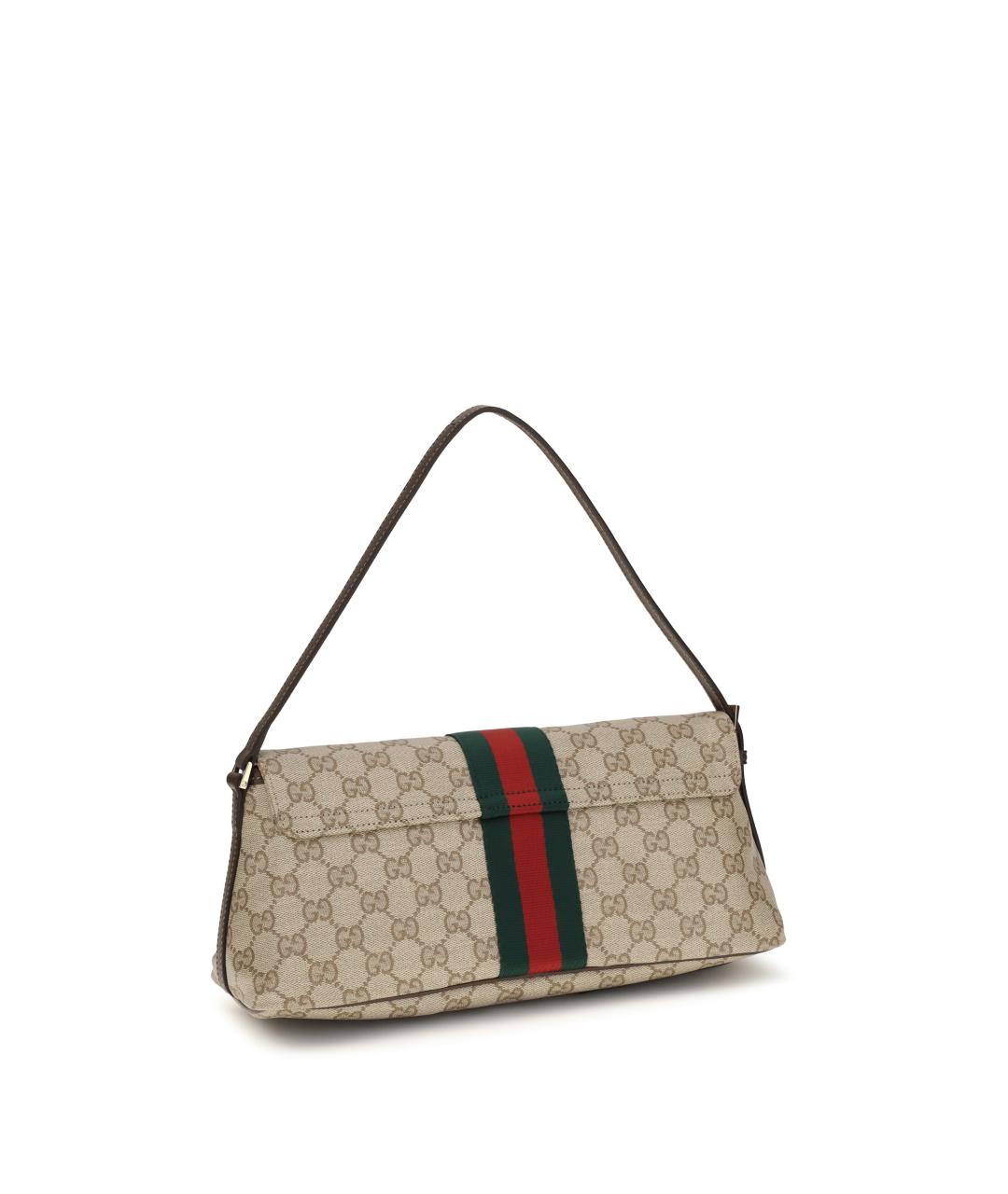 GUCCI Бежевая тканевая сумка через плечо, фото 3