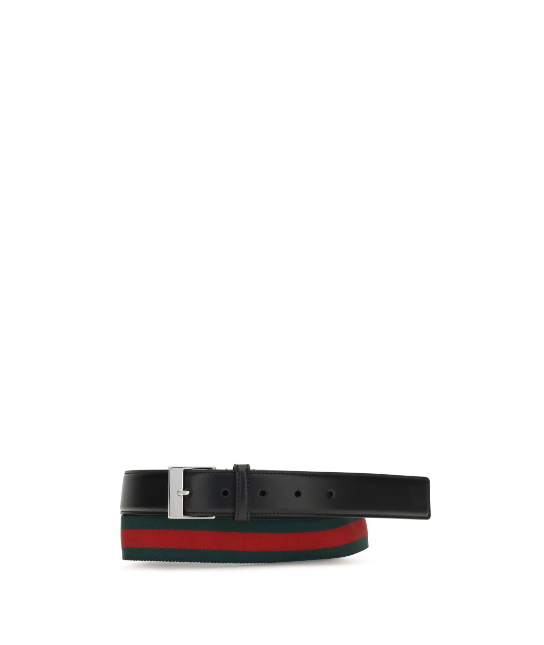 GUCCI Черный кожаный ремень, фото 1