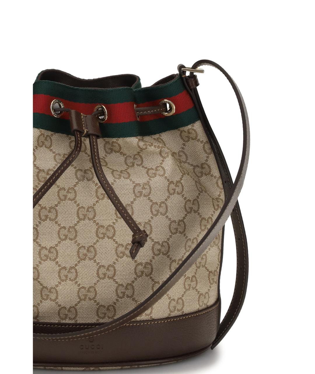 GUCCI Бежевая тканевая сумка через плечо, фото 4