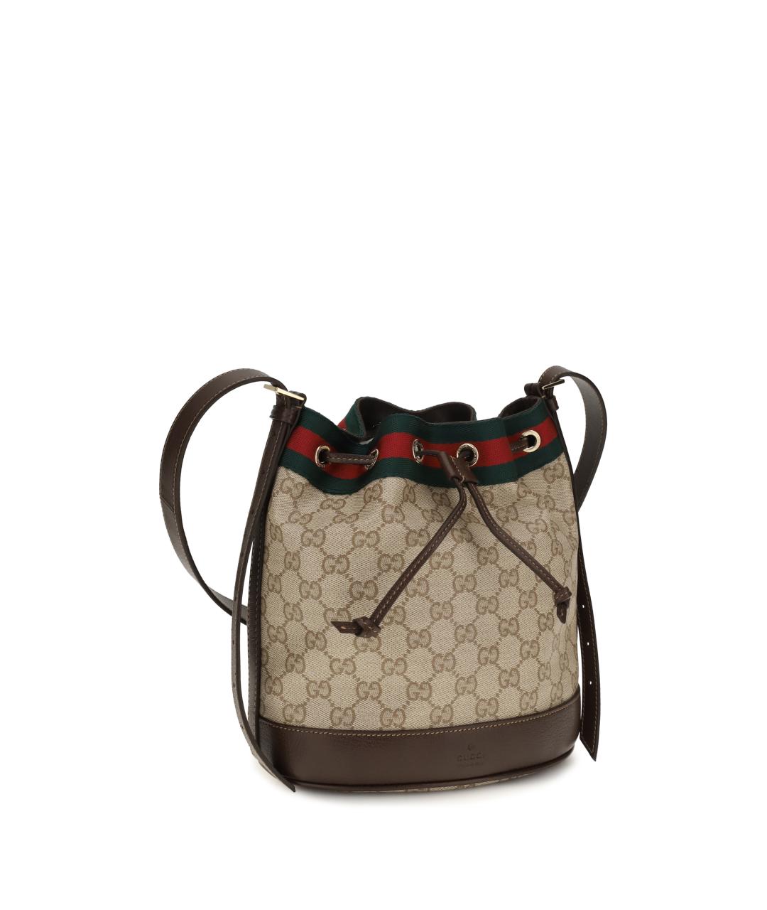 GUCCI Бежевая тканевая сумка через плечо, фото 2