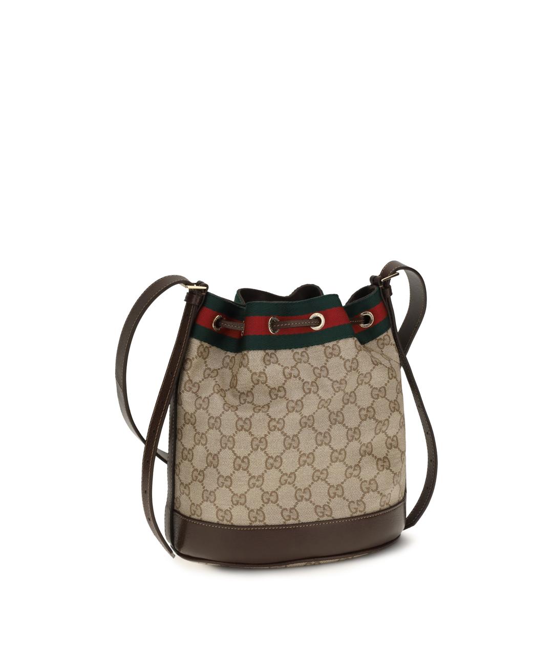 GUCCI Бежевая тканевая сумка через плечо, фото 3