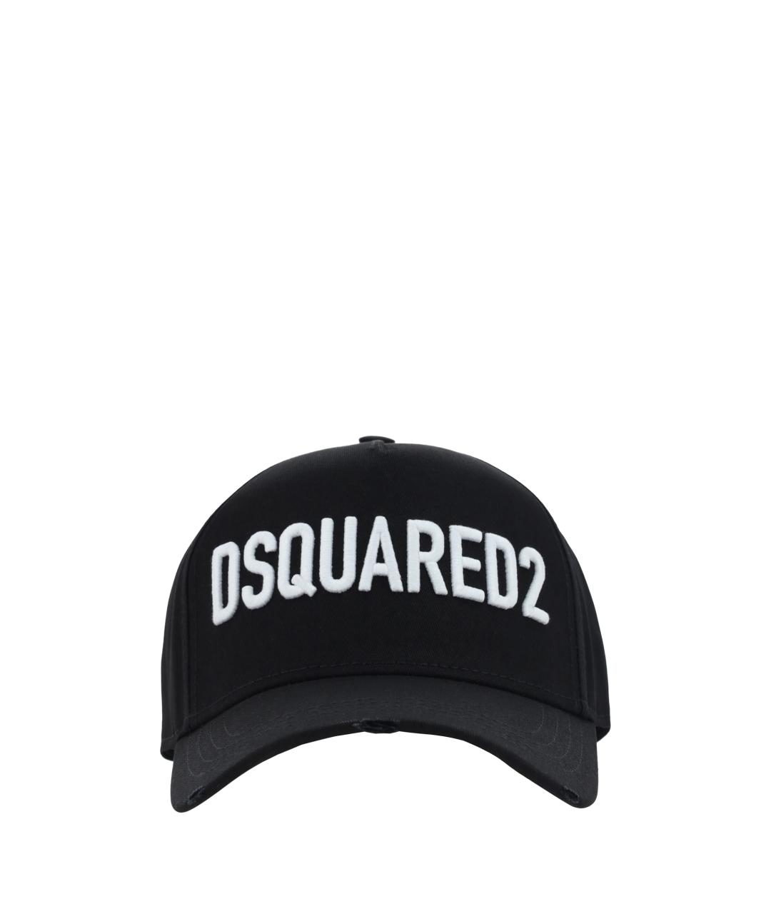 DSQUARED2 Черная хлопковая кепка/бейсболка, фото 1