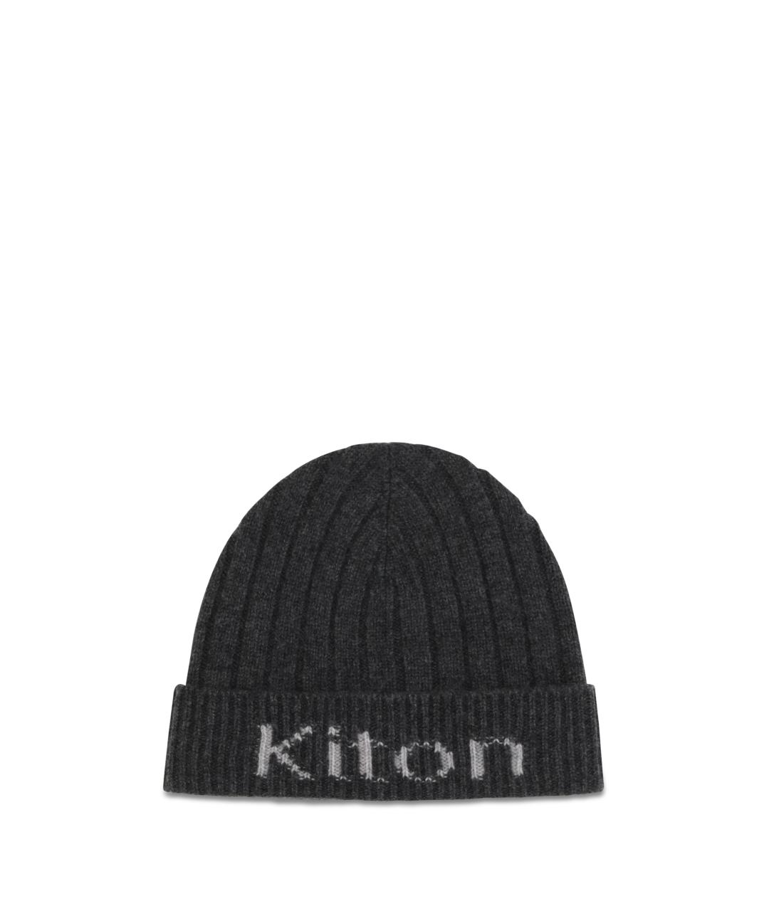 KITON Серая шерстяная шапка, фото 1