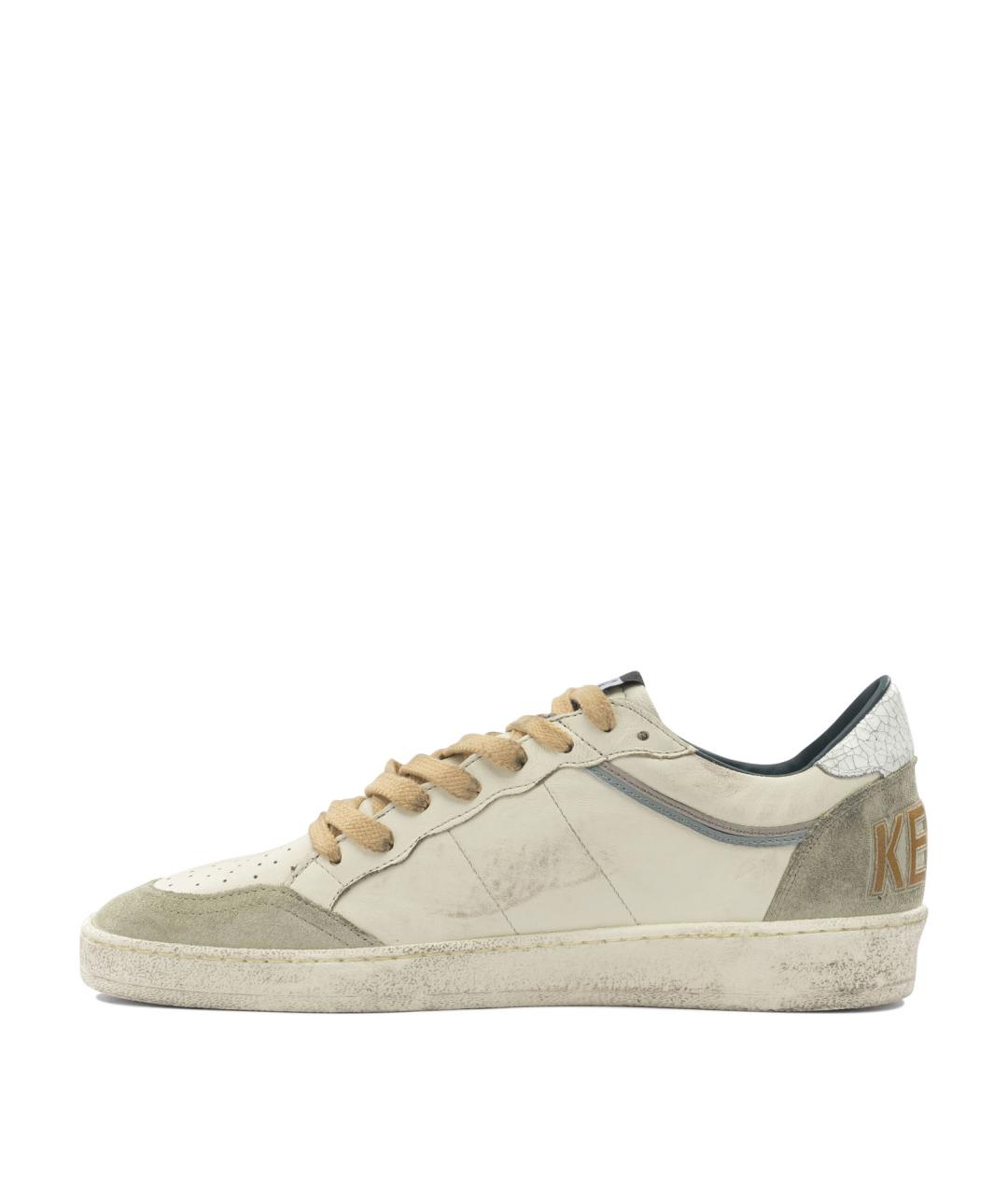 GOLDEN GOOSE DELUXE BRAND Белые кожаные низкие кроссовки / кеды, фото 3