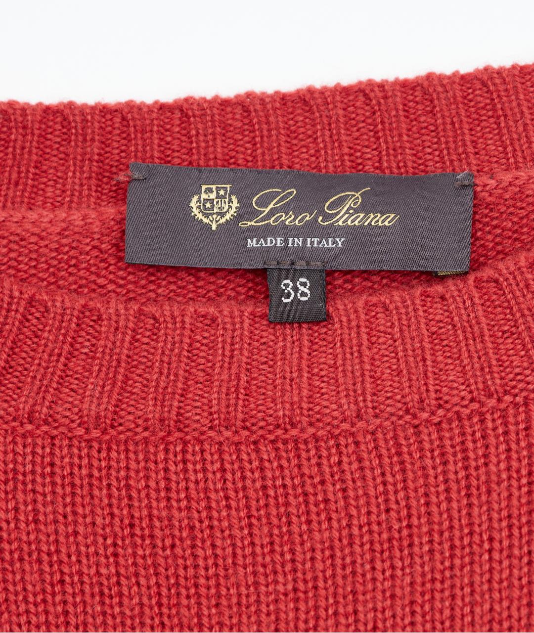 LORO PIANA Красный кашемировый джемпер / свитер, фото 3