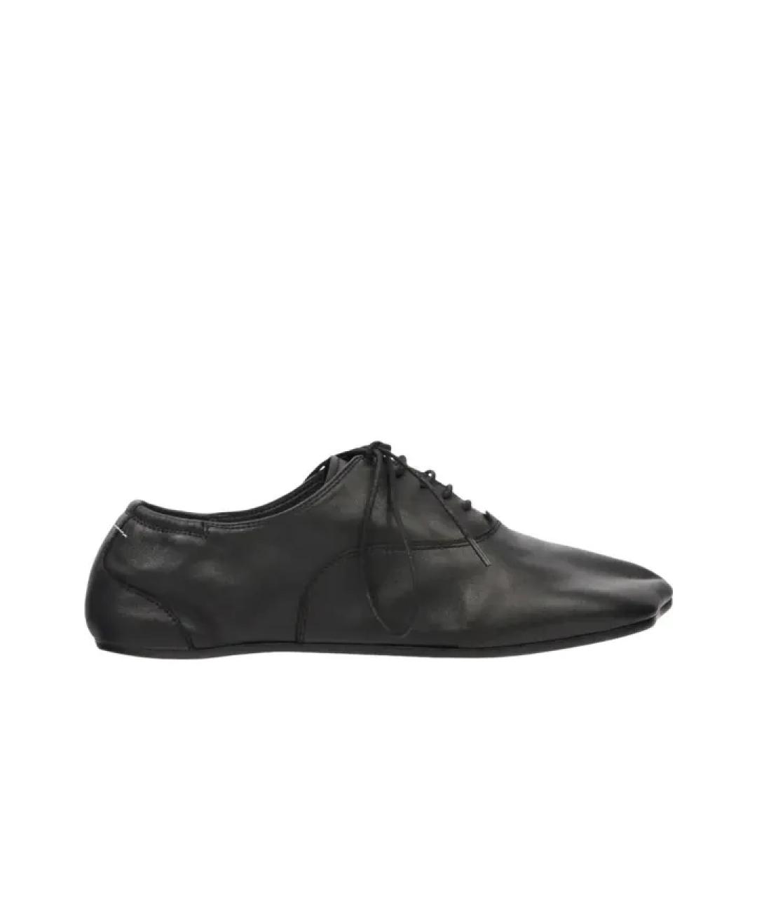 MM6 MAISON MARGIELA Черные кожаные ботинки, фото 1