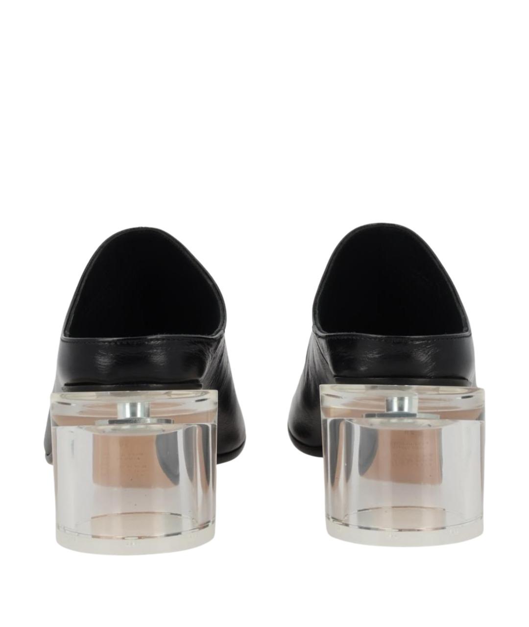 MM6 MAISON MARGIELA Черные кожаные мюли, фото 4