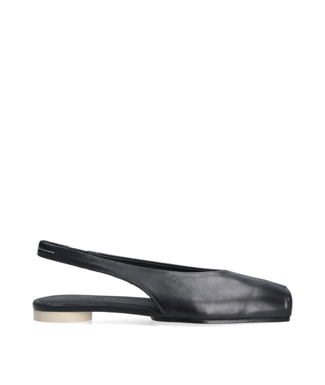 MM6 MAISON MARGIELA Черные кожаные балетки, фото 1