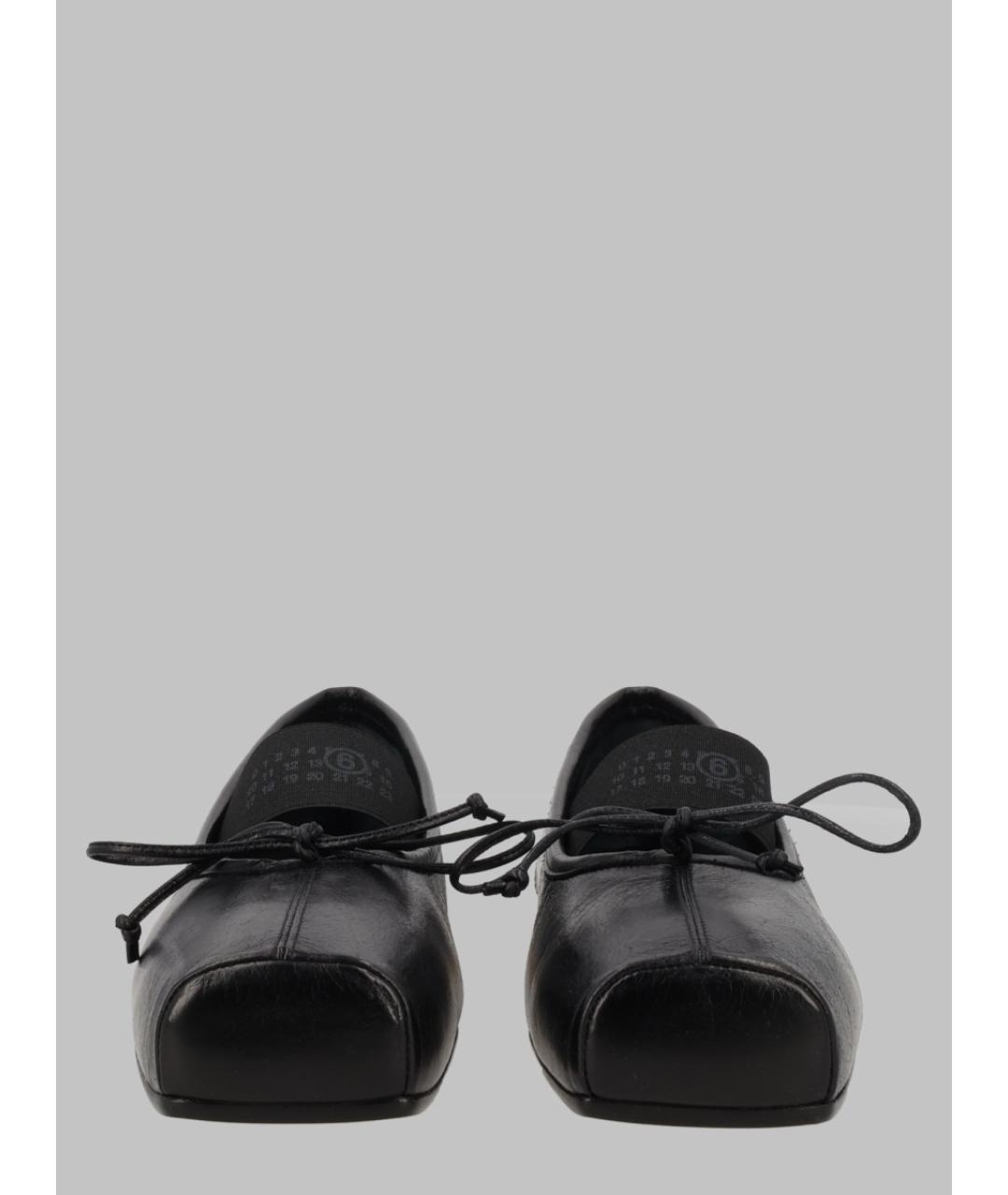 MM6 MAISON MARGIELA Черные кожаные балетки, фото 3