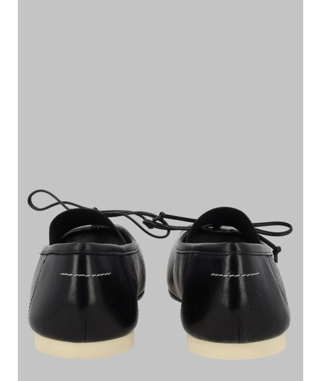 MM6 MAISON MARGIELA Черные кожаные балетки, фото 4