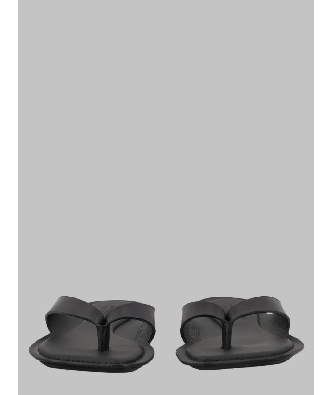 MM6 MAISON MARGIELA Черные кожаные сандалии, фото 3