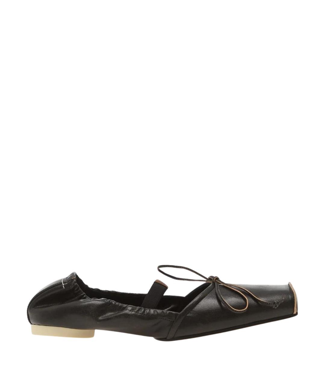 MM6 MAISON MARGIELA Черные кожаные балетки, фото 1