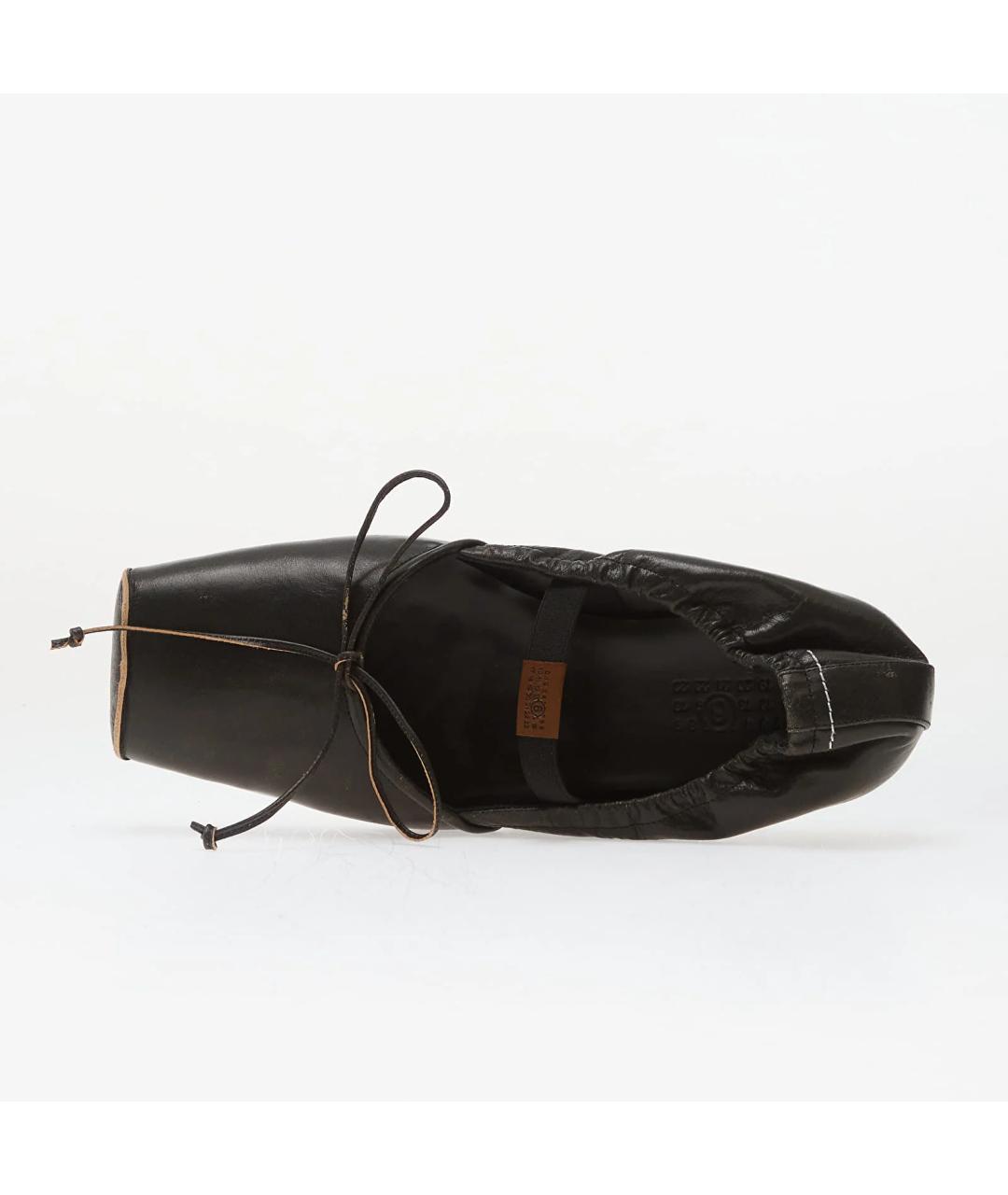 MM6 MAISON MARGIELA Черные кожаные балетки, фото 4