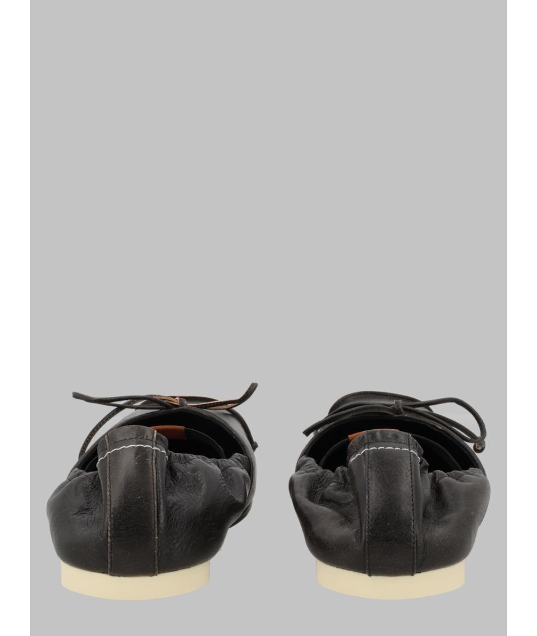 MM6 MAISON MARGIELA Черные кожаные балетки, фото 3