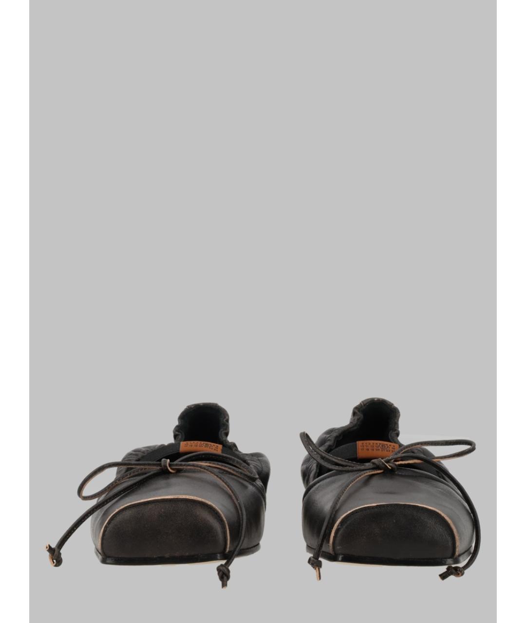 MM6 MAISON MARGIELA Черные кожаные балетки, фото 2