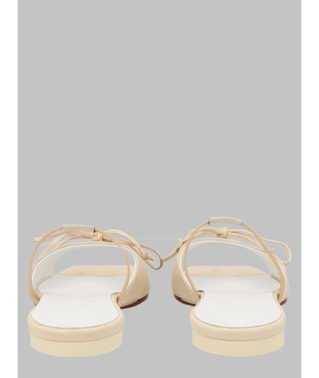 MM6 MAISON MARGIELA Бежевые замшевые сандалии, фото 4