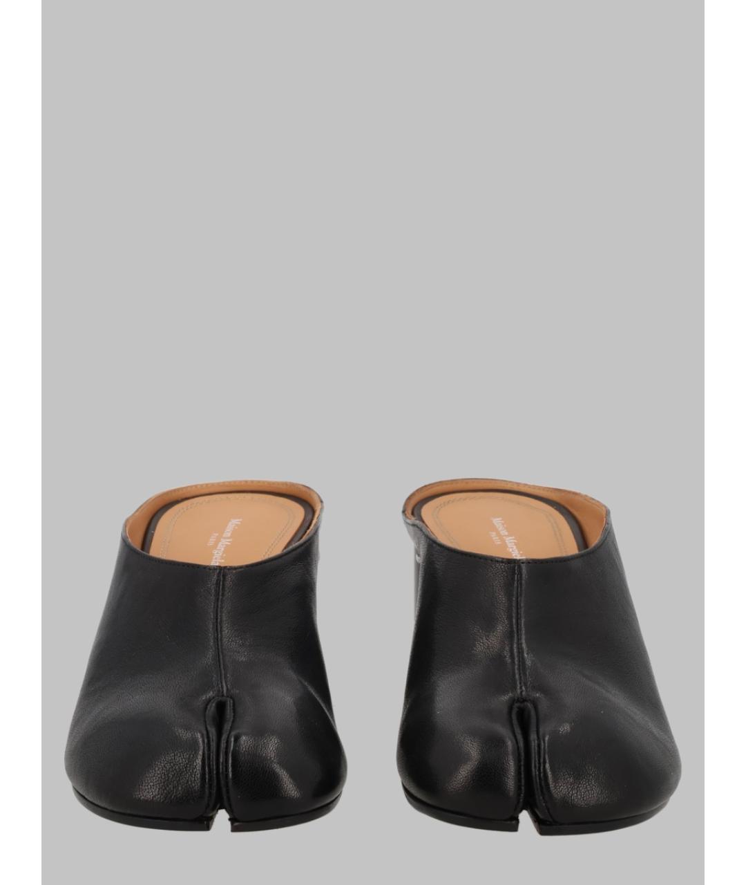 MAISON MARGIELA Черные кожаные мюли, фото 2