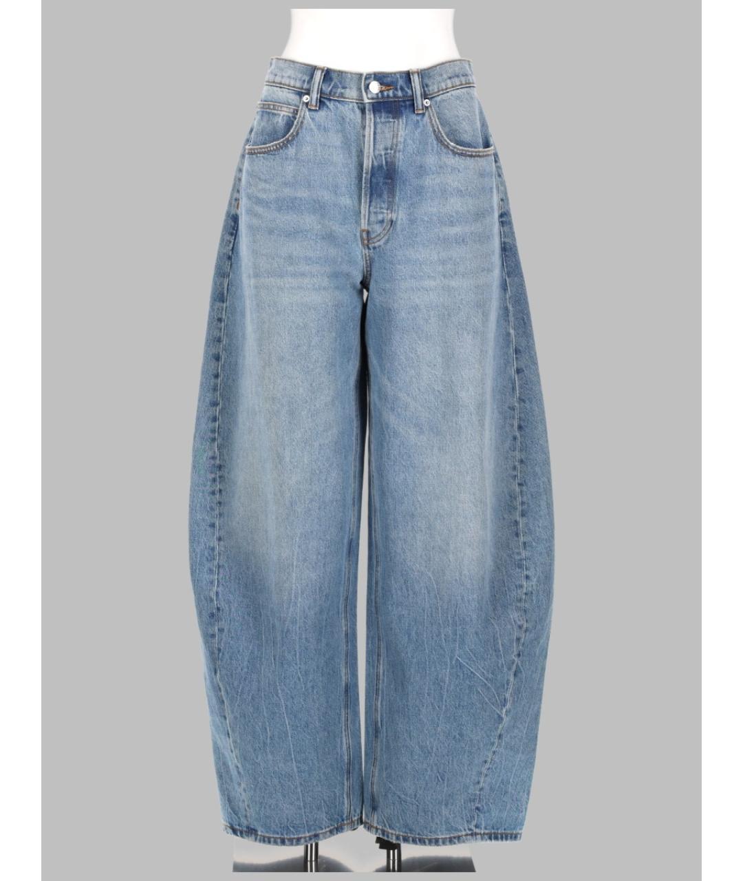 ALEXANDER WANG Голубые хлопковые прямые джинсы, фото 3