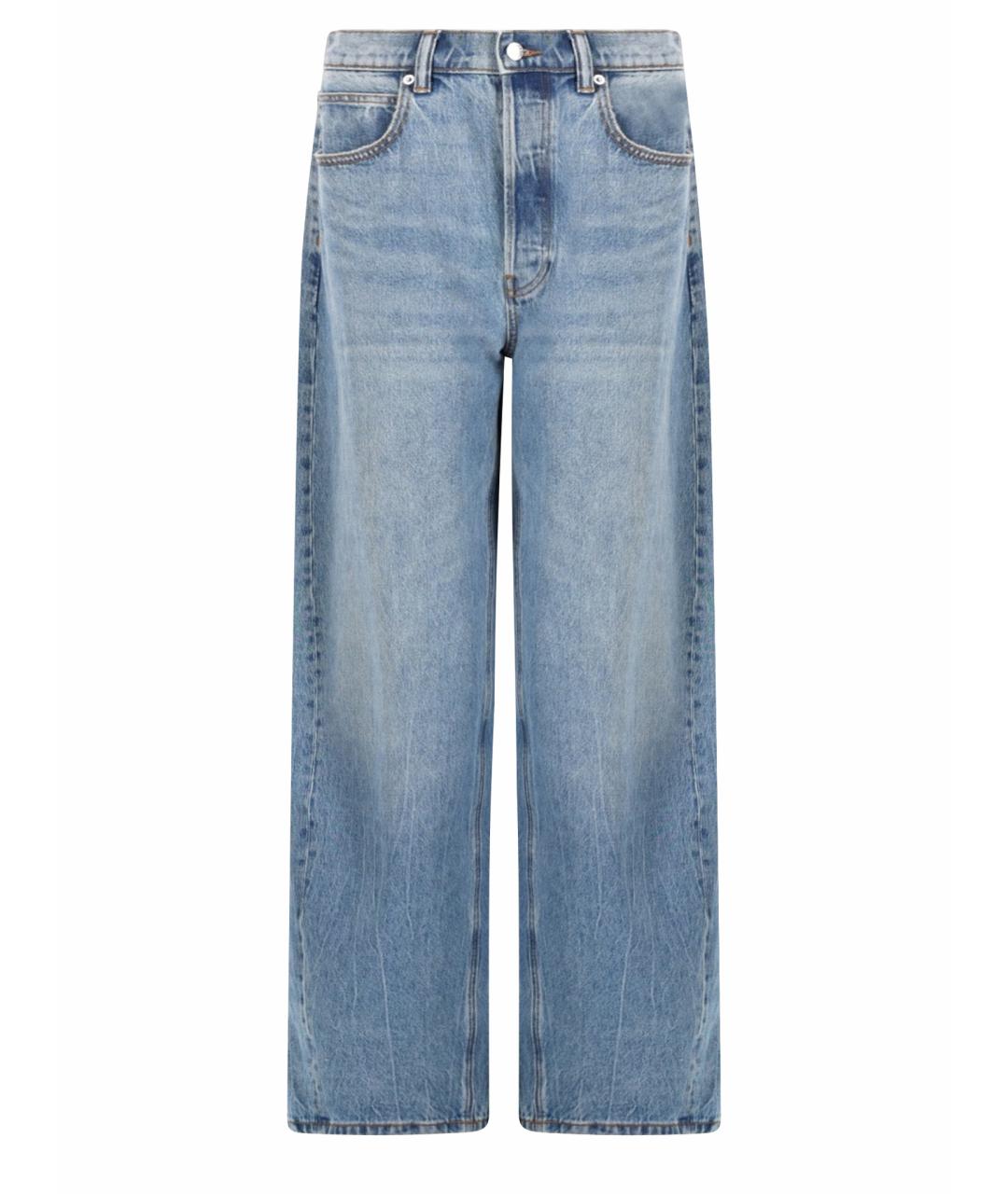 ALEXANDER WANG Голубые хлопковые прямые джинсы, фото 1